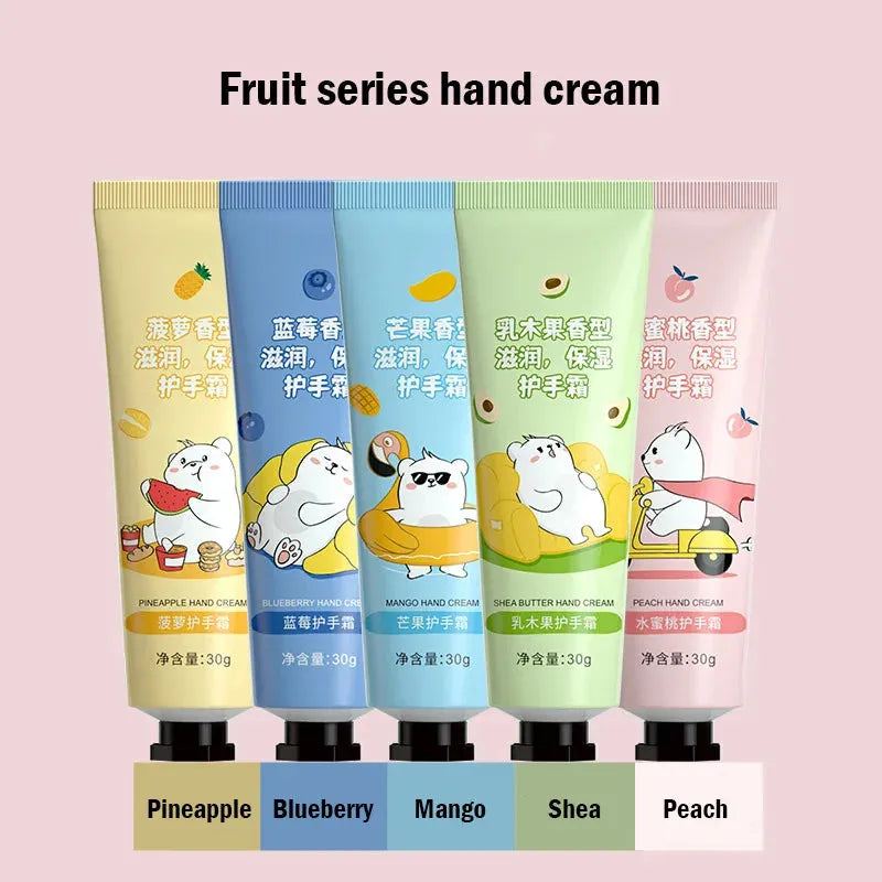 10pcs Fruit Flower Hand Cream Sets Sakura Avocado Chamomile Hand Creams Moisturizing Firming Hands Skin Care Products