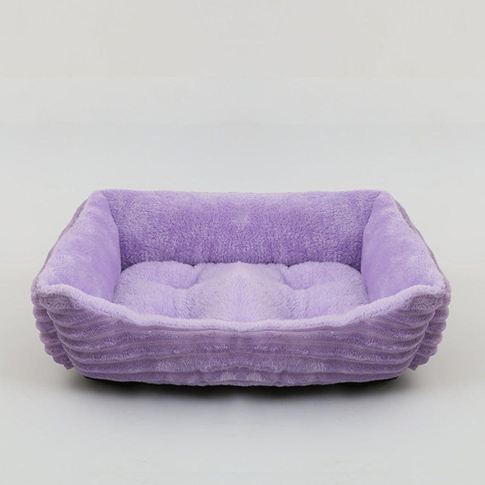 Bed for Dog + Cat Square Plush Sofa Bed