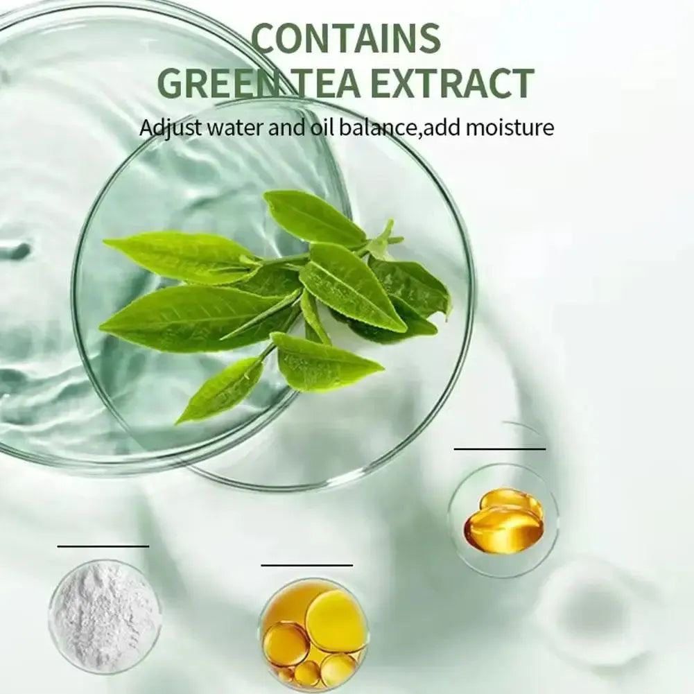 Eggplant Solid Green Tea Mask 1/5pc Deep Cleansing Shrink Pores Oil Control Cleanser  Tighten Skin Brightening Mud Skincare Mask
