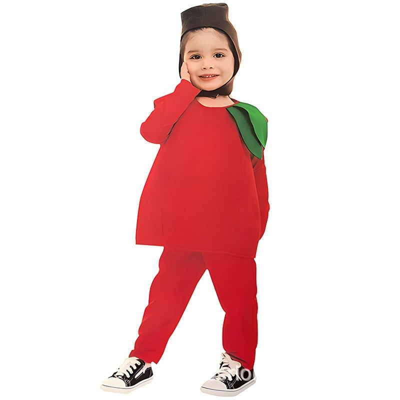 Children's Fruit Vegetables Clothing Modelling All Saints Garment Cosplay Take Tomato Lemon Grape Banana Strawberry Costume
