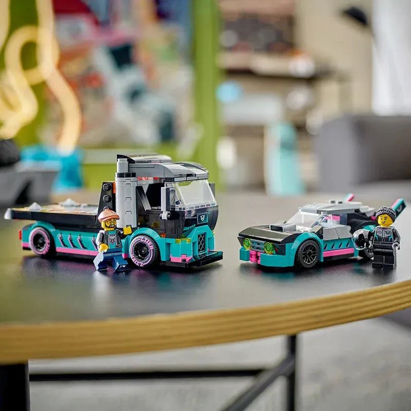LEGO City 60406 Racing And Car Transport Vehicle Puzzle Building Block Children's Toys
