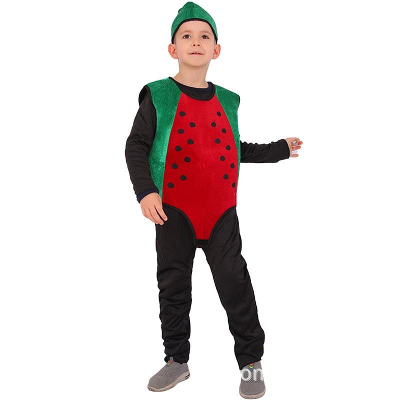 Children's Fruit Vegetables Clothing Modelling All Saints Garment Cosplay Take Tomato Lemon Grape Banana Strawberry Costume