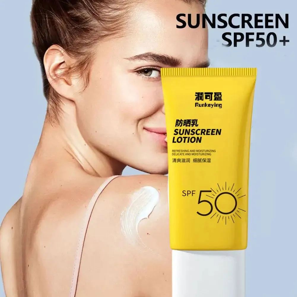 waterproof Sunscreen SPF50 Perspirant UV protective sunscreen For Women Girls Facial Moisturizer Non-Greasy UV Block Cream