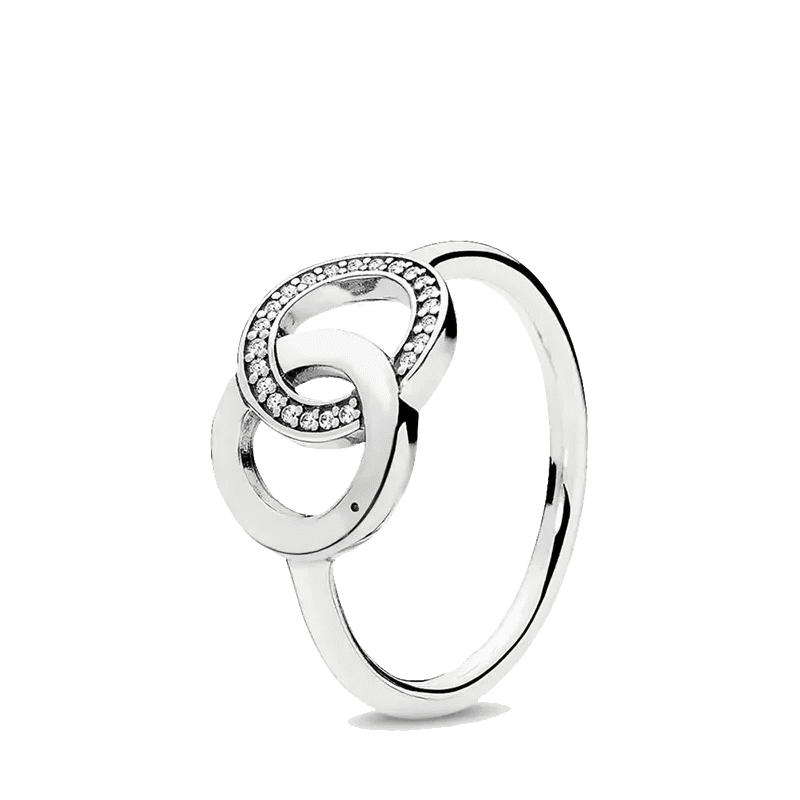Sterling Silver Cocktail Ring Geometric Cubic Zircon for Women