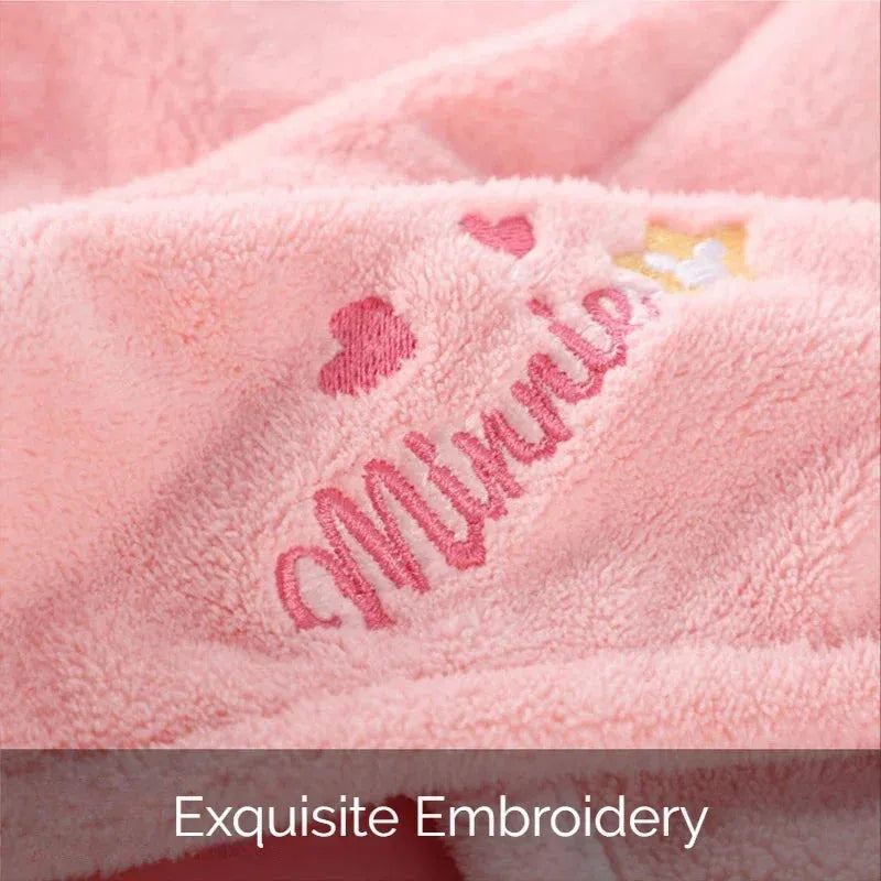 Disney Mickey Minnie New Dry Hair Cap Children Kids Cartoon Hat  Men Women Lovely Shampoo Bath Cap Towel Absorbent Washcloth