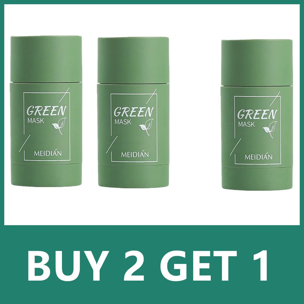40ml Remove Blackhead Green Tea Solid Mask Clean Stick Mask Facial Dispel Acne Blemish Shrink Pores Korean Skin Care Multipack