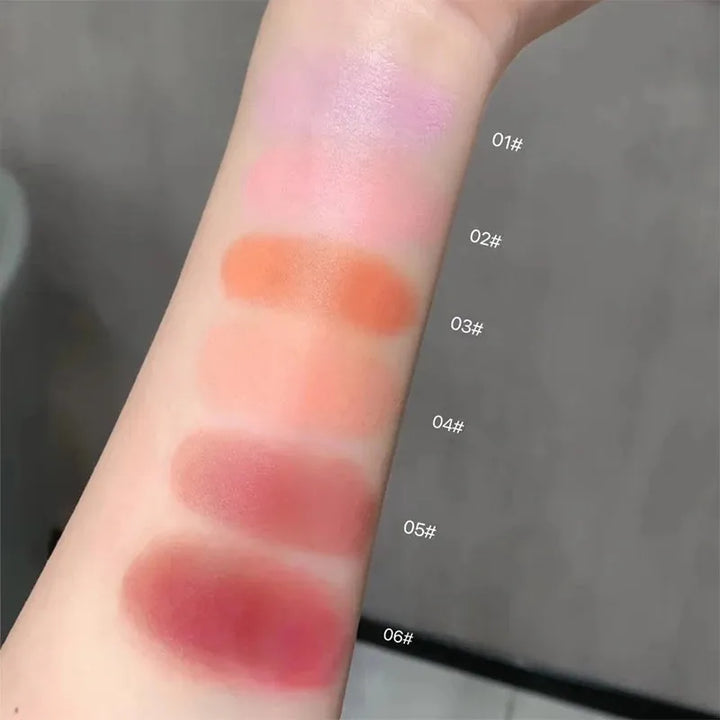 6 Colors Blush Peach Cream Makeup Cheek Contour Blush Cosmetics Blusus Cream Korean Makeup Natural Matte Rouge Tint Blush Female