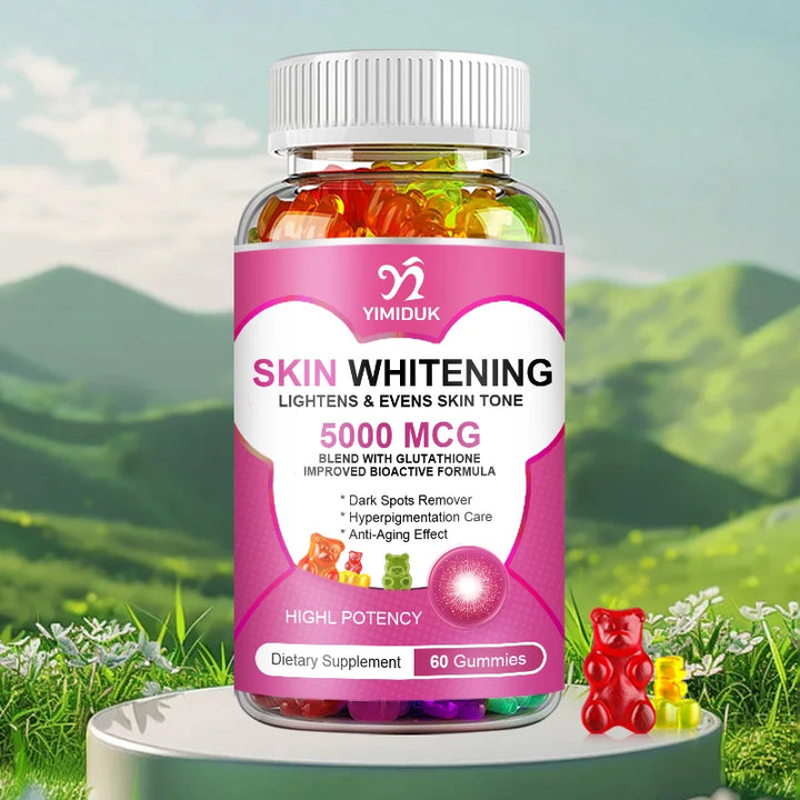 Glutathione Whitening Gummies Effective Skin Lightening Supplement Dark Spots, Hyperpigmentation Treatment Anti-Aging Antioxidan
