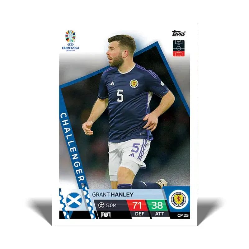 1Packs/ Topps Official Euro 2024 Match Attax - Golden Glory Full Box Exclusive Ballsuperstar Limited Signature Collection Card