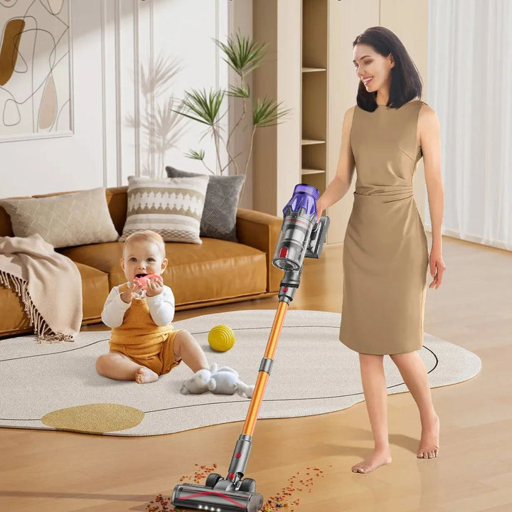 Laresar v7 Cordless Vacuum Cleaner 500W 50KPA Suction Power Handheld smart Home appliance Dust Cup Removable Battery