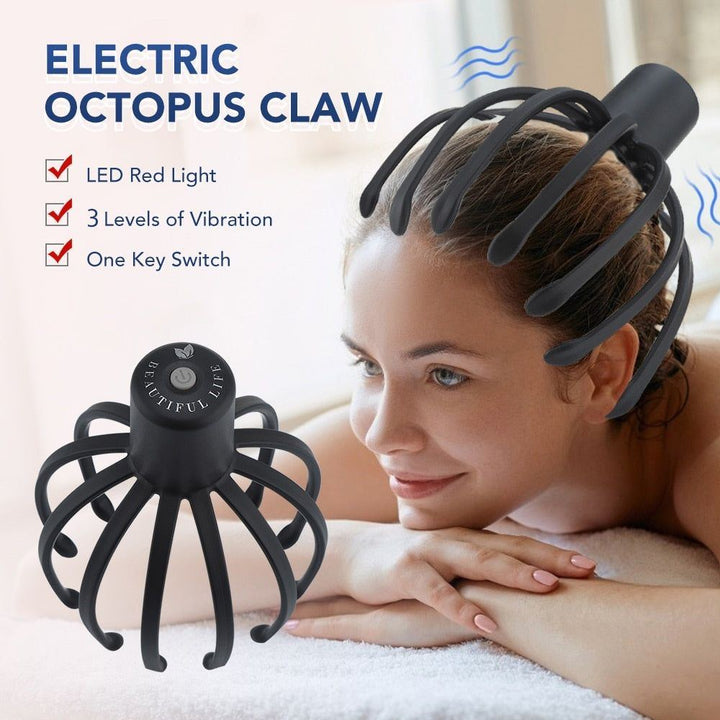 Hailicare Electric Octopus Claw Scalp Massager Stress Relief Therapeutic Head Scratcher Stress Relief and Hair Stimulation