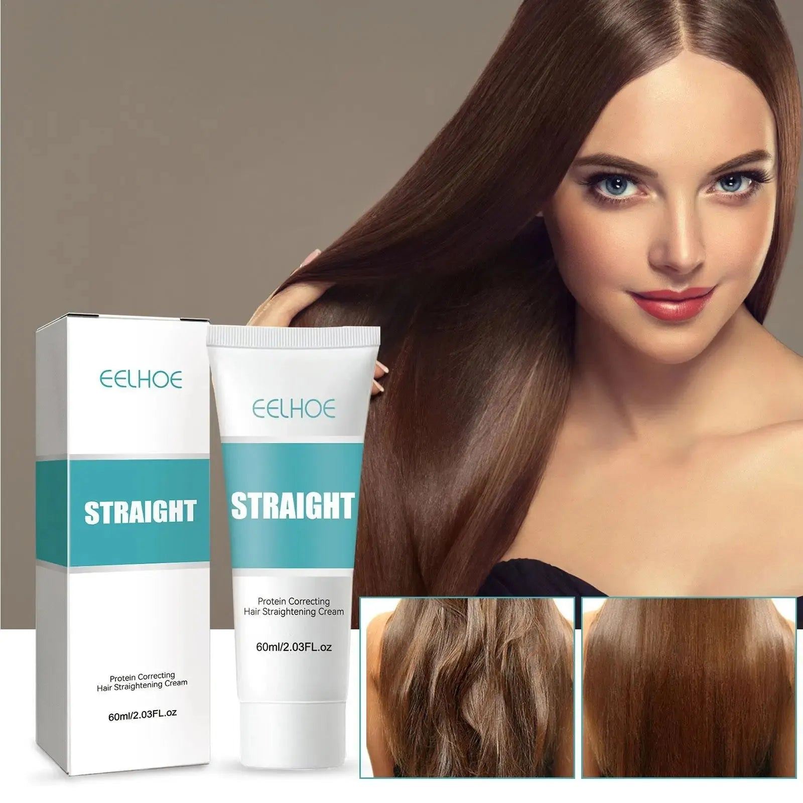 Upgrade Protein Hair Straightening Cream Silk & Gloss Hair Straightening Cream Nourishing Fast Smoothing Curly Hair Care