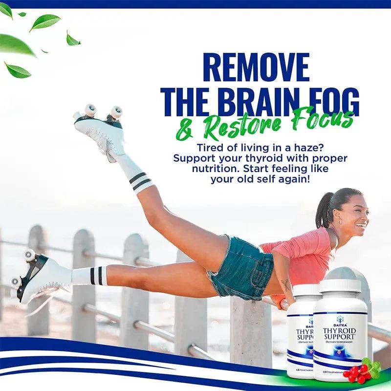 Daitea Contains Iodine, Vitamin B12 Complex, Zinc Supplement - Energy & Focus - Vegan and Non-GMO
