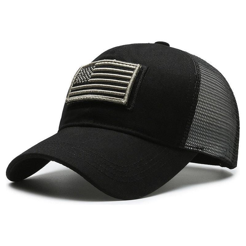 Caps for Men American Flag Camouflage Baseball Cap Male Outdoor Breathable - Jointcorp