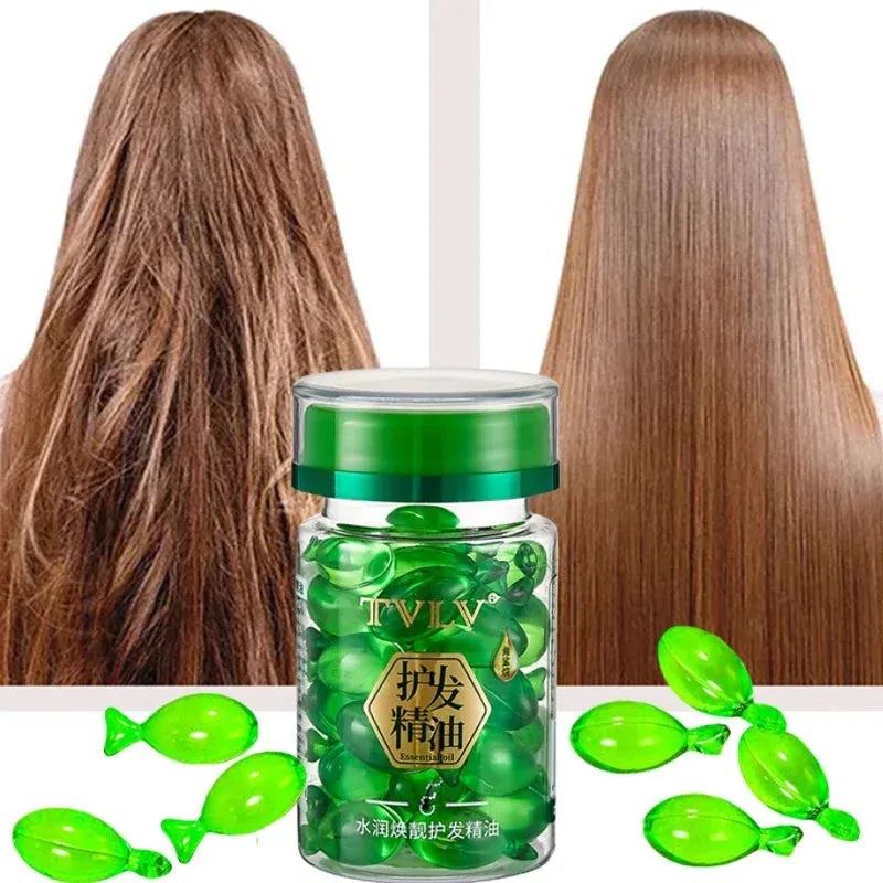 30 Pills Smoothing Silky Hair Vitamin Capsules Repairing Damaged Hair Oil Nourishing Hair Care Essence Products