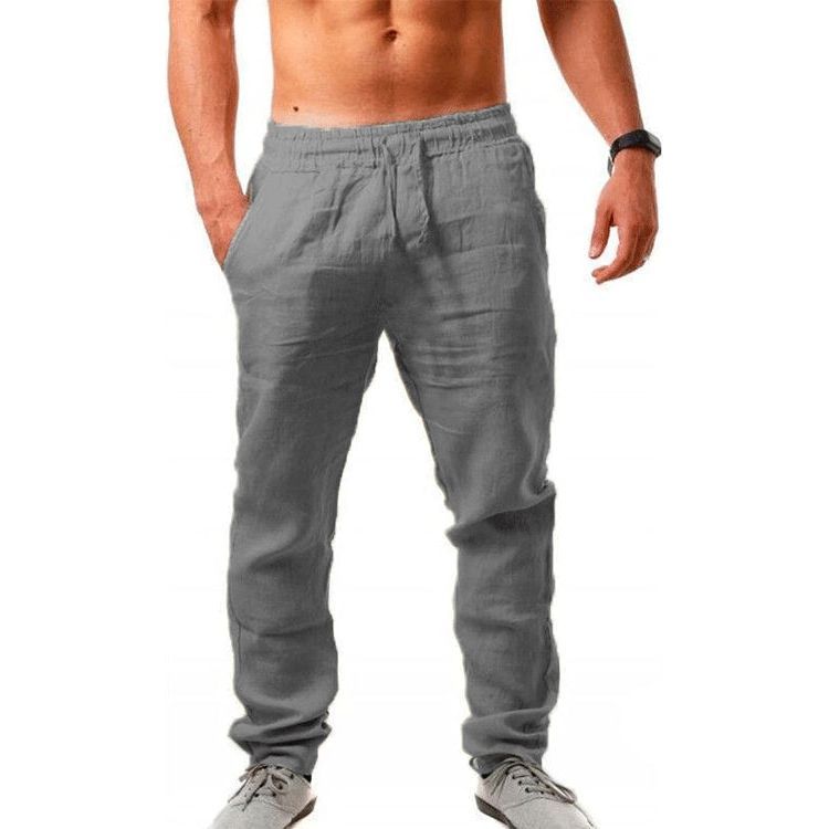 Summer Men's Breathable Linen Loose Leisure Sports Trousers - Jointcorp