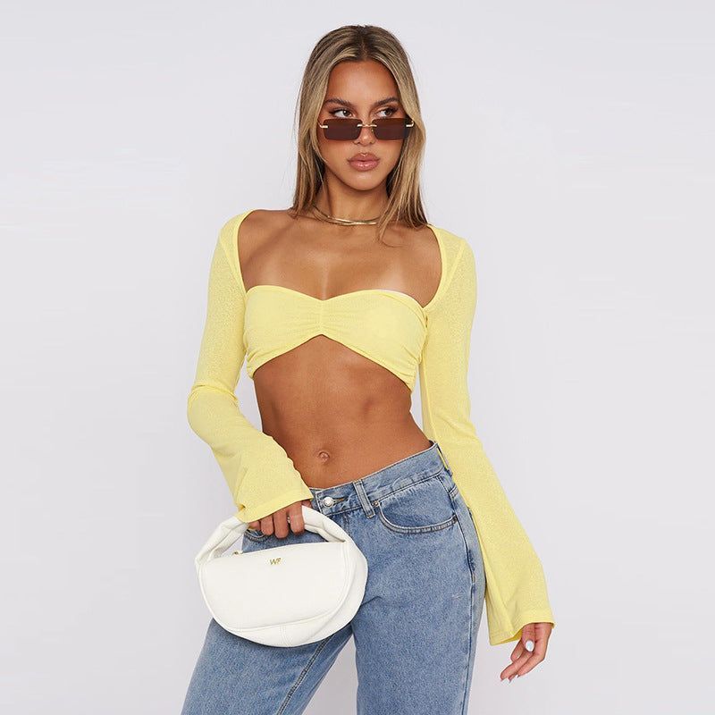 Fashion Sexy Solid Color T-shirt