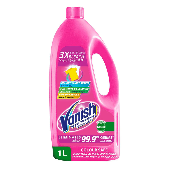 Vanish Fabric Stain Remover Colour Safe Pink 1 Ltr