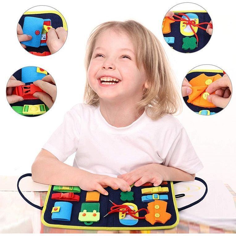 New Busy Book Children's Busy Board Dressing And Buttoning Learning Baby Early Education Preschool Sensory Learning Toy
