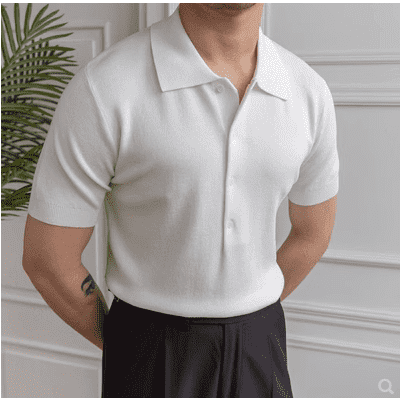 Solid Color Slim Fitting Short Sleeved POLO Shirt - Jointcorp