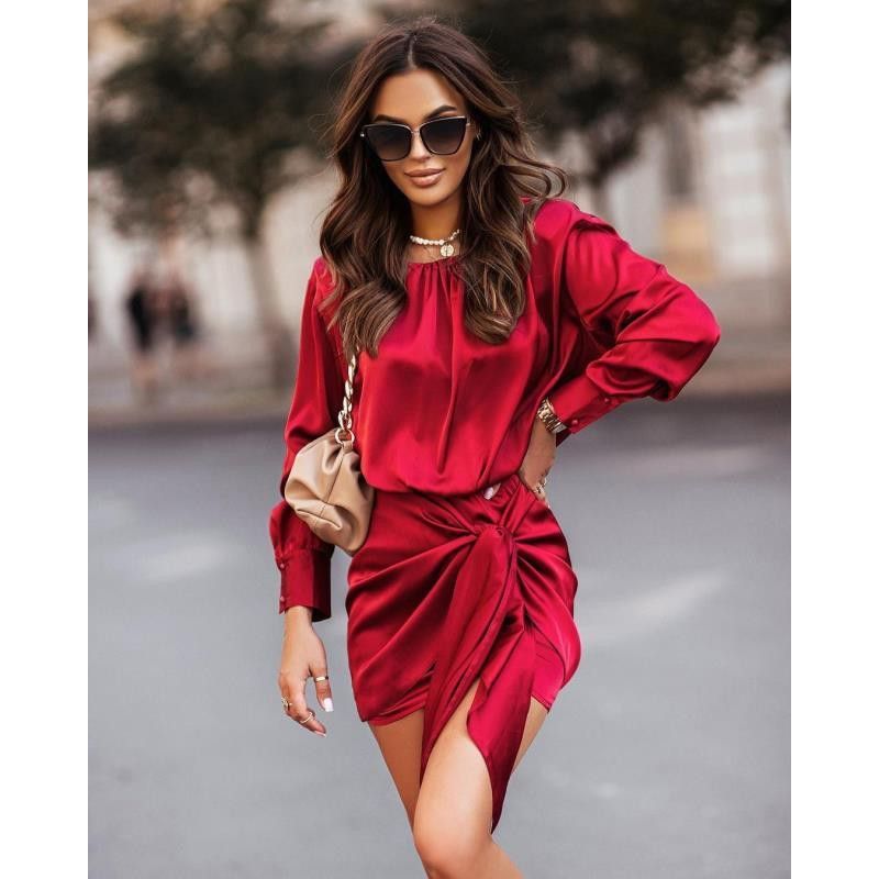 Short Skirt Solid Color Loose Waist Hedging - Jointcorp