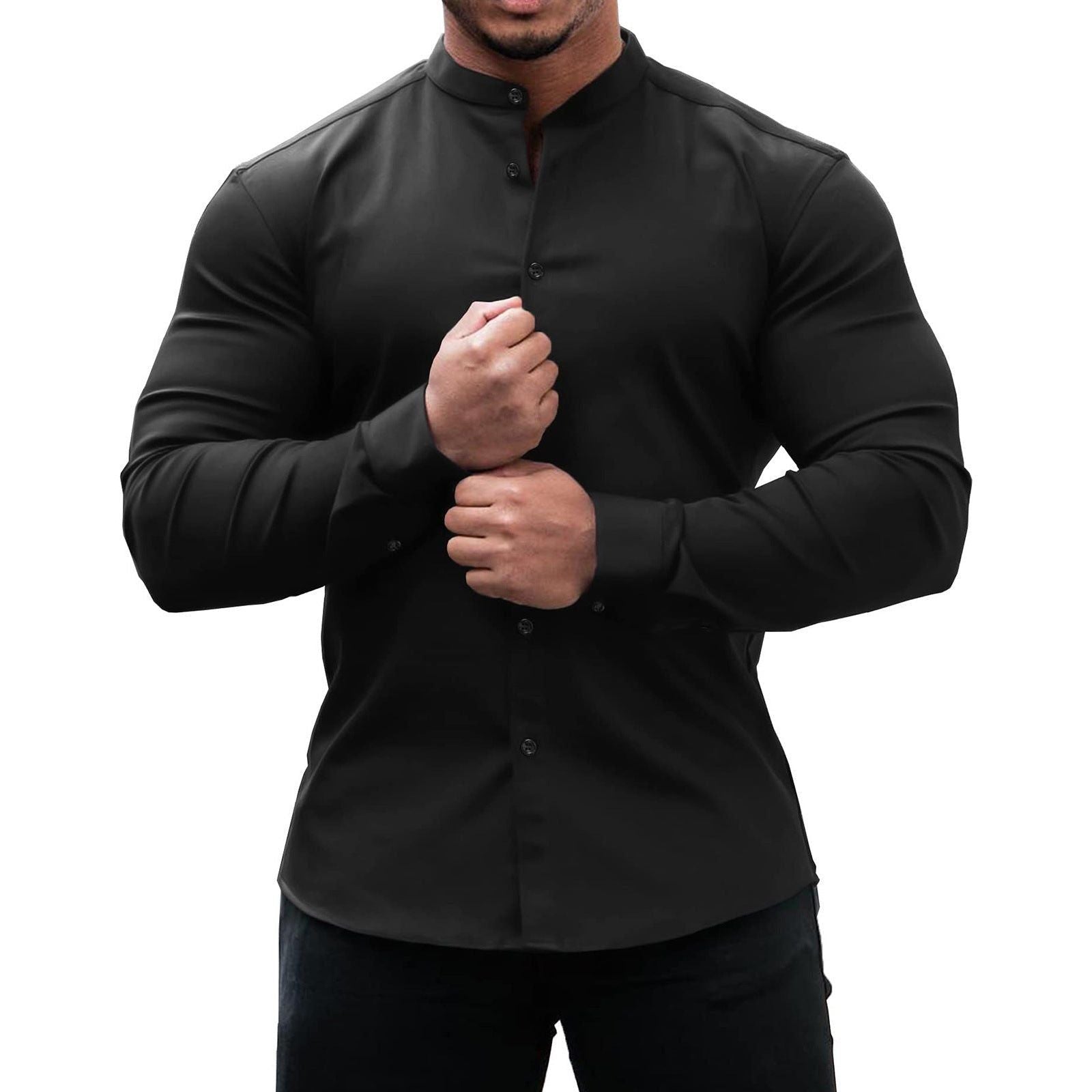 Men's Solid Color Sports Casual Shirt - Jointcorp
