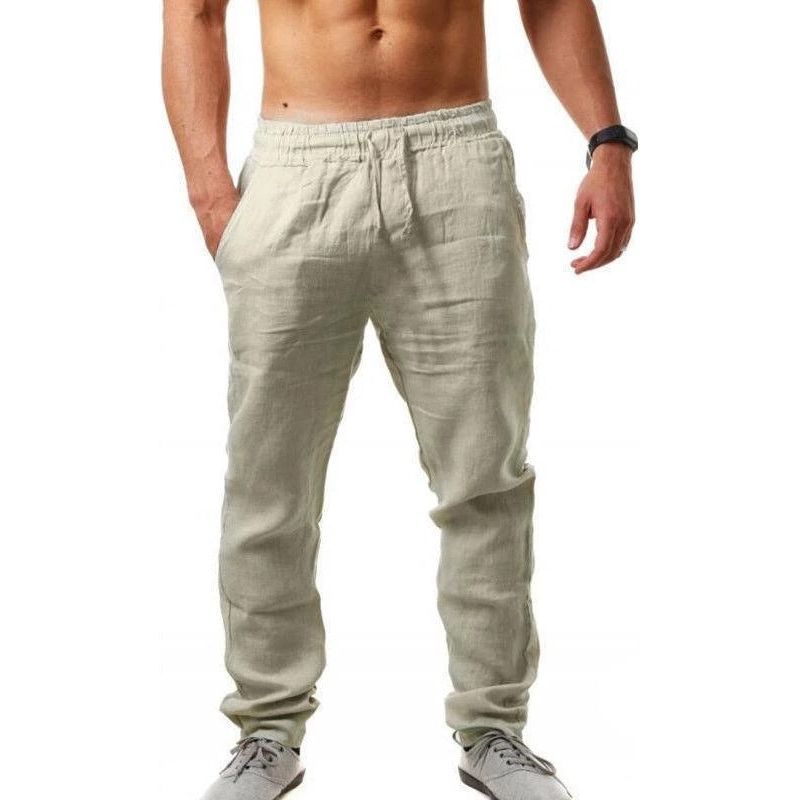 Summer Men's Breathable Linen Loose Leisure Sports Trousers - Jointcorp