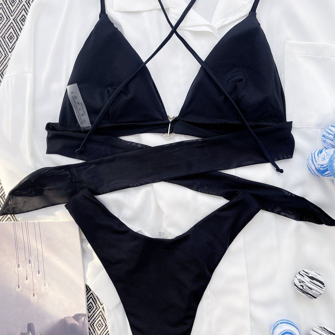 Women's New Love Bikini With Diamond