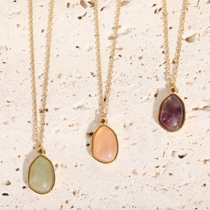 Natural Stone Irregular Oval Pendant - Jointcorp
