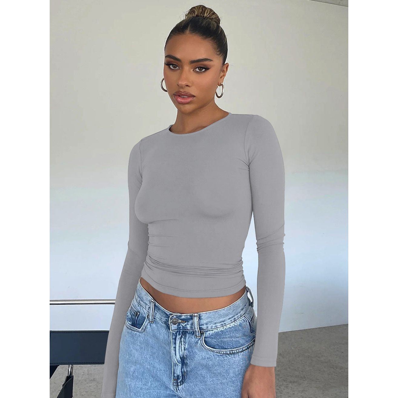 Tight Casual Long-sleeved Breathable Base Shirt With All-in-one Wear Moisture Wicking T-shirt