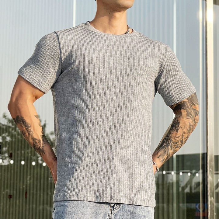 Men's Breathable Stretch Sports Fitness Crewneck Top - Jointcorp