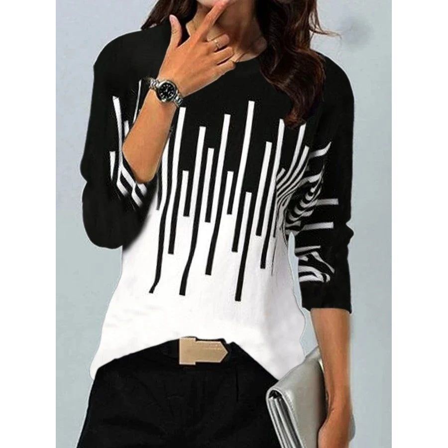 Women's Fashion Casual Print Long-sleeved T-shirt - Jointcorp