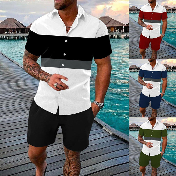 Fashion Men Summer Lapels Shirt Outfit - Jointcorp