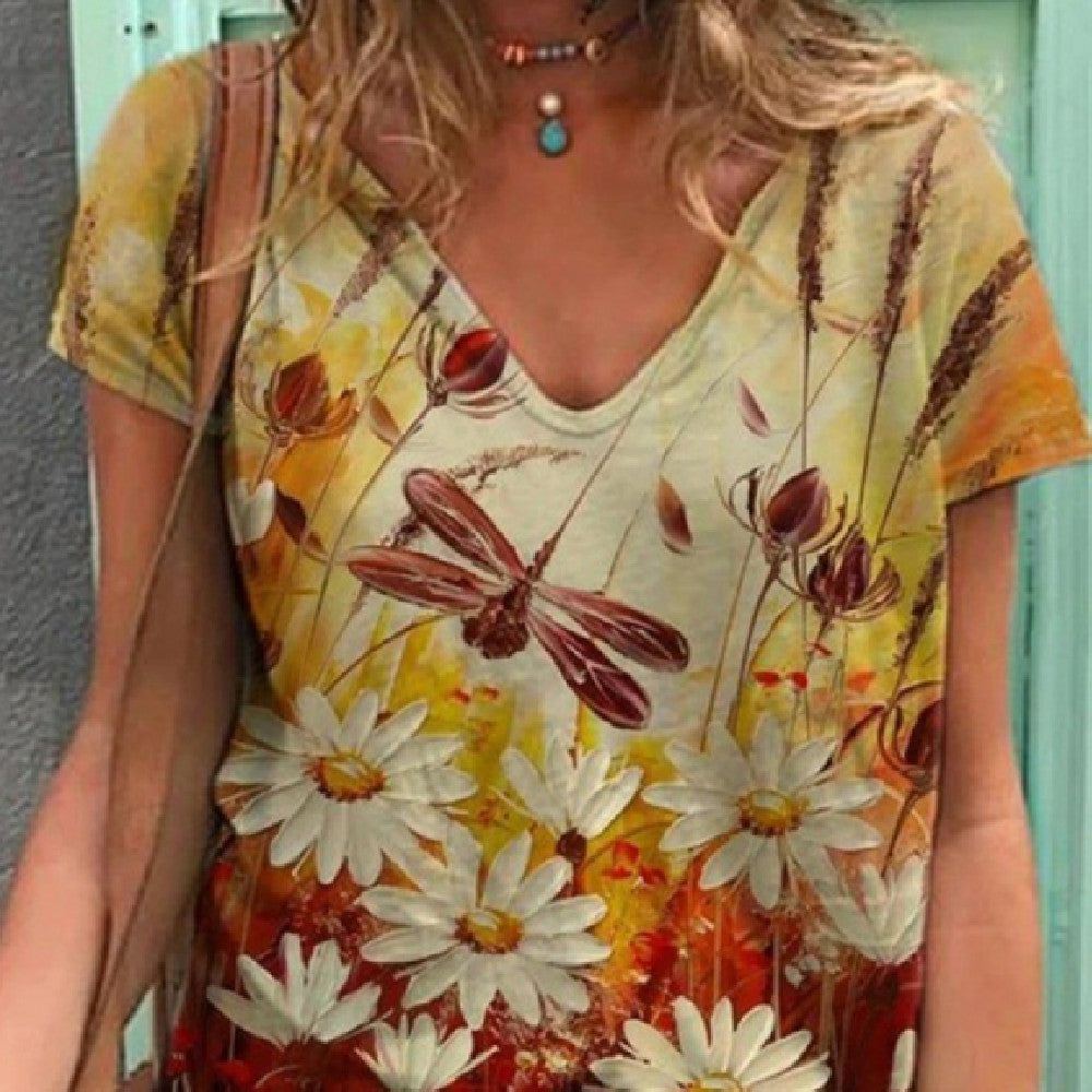 Fashion Women's Wear 3D Digital Printed Short-sleeved Top - Jointcorp