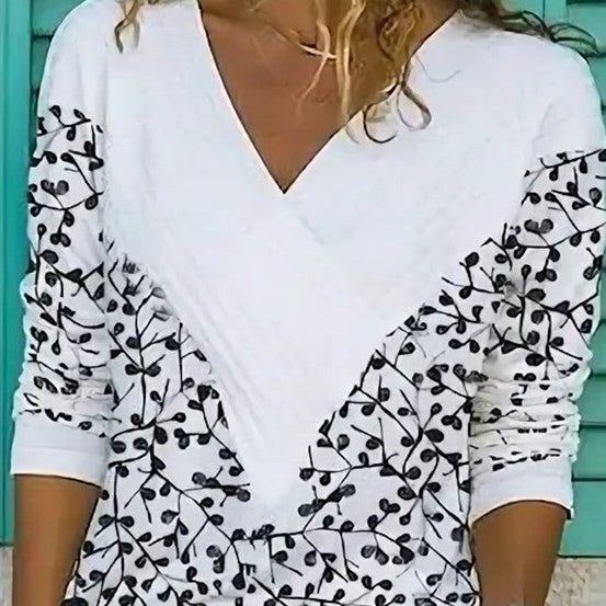 Street Popular Autumn And Winter New Women's Tops Printed Long Sleeve