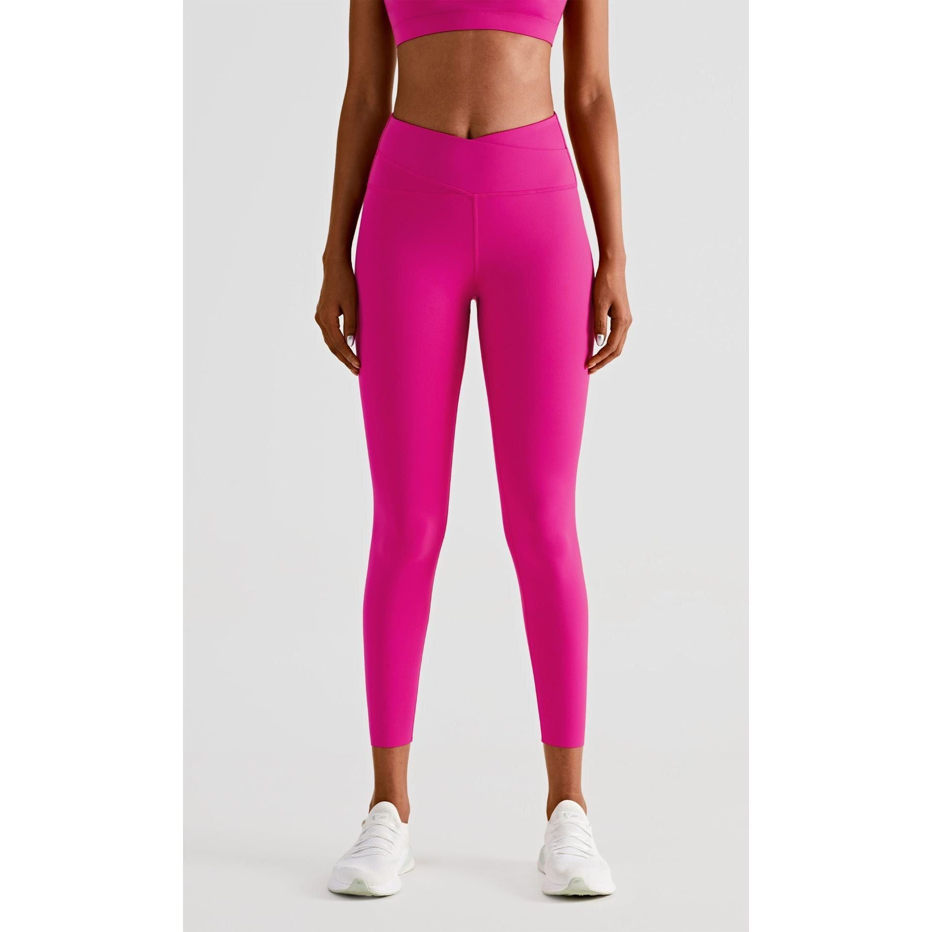 Fitness Leggings Hot Sweat Double Waist Thin Outdoor Hips Yoga Pants - Jointcorp