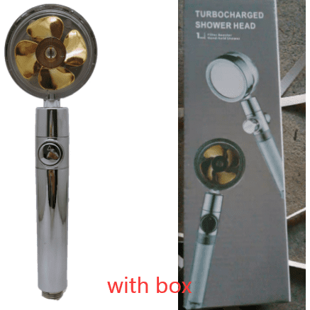 Shower Head Water Saving Flow 360 Degrees Rotating With Small Fan ABS Rain High Pressure Spray Nozzle Bathroom Accessories
