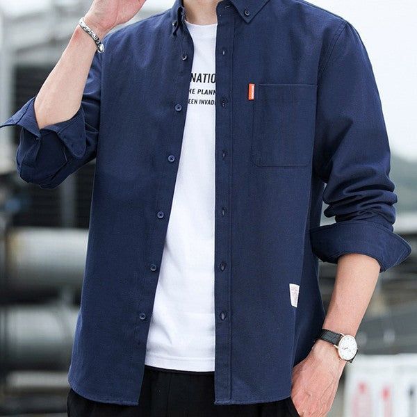 Men's Shirt Long Sleeve Pure Cotton Coat - Jointcorp