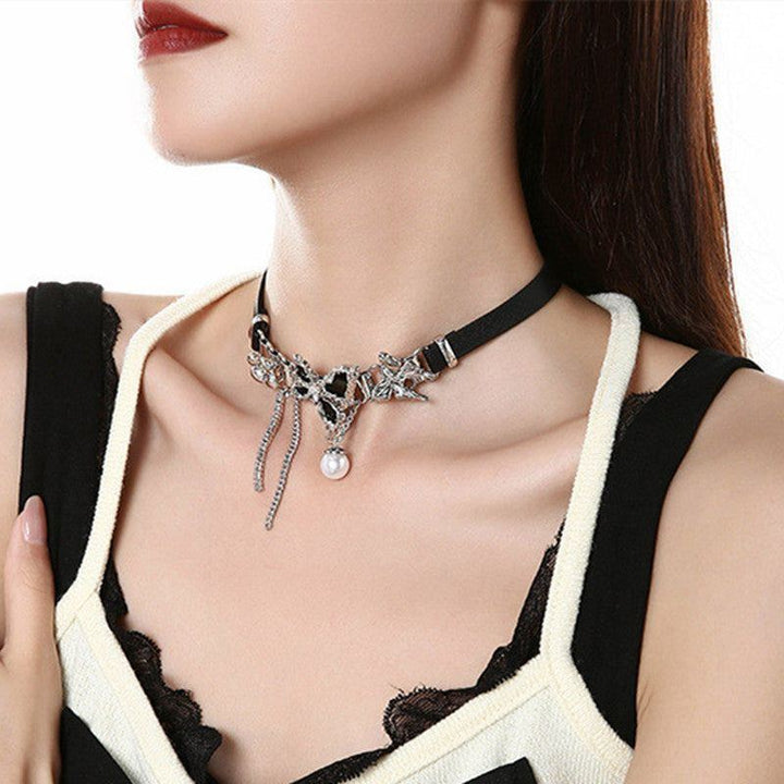 Women's Fashion All-match Black Butterfly Collar - Jointcorp