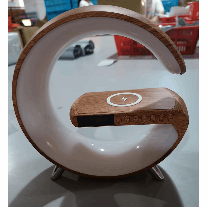 2023 New Intelligent G Shaped LED Lamp Bluetooth Speake Wireless Charger Atmosphere Lamp App Control For Bedroom Home Decor
