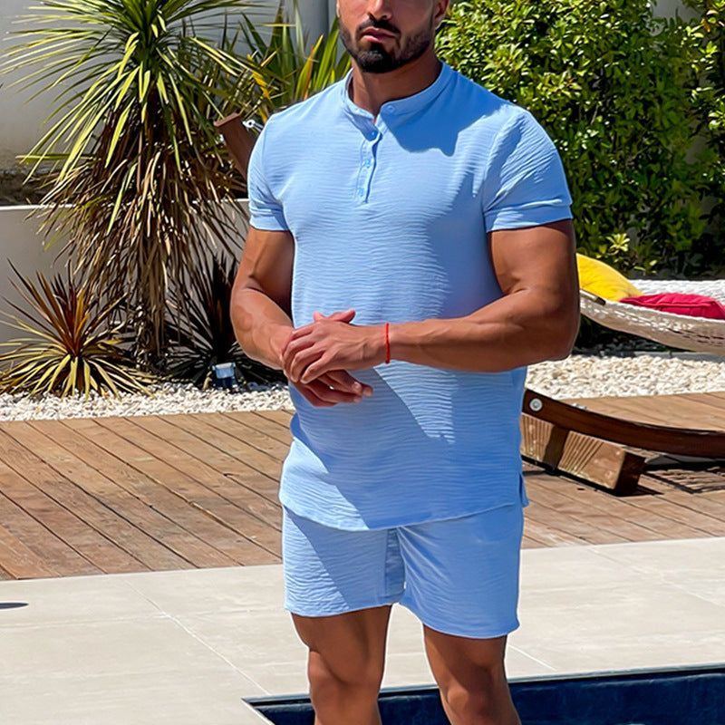 Men's Casual Cozy Cotton And Linen Two-piece Suit - Jointcorp