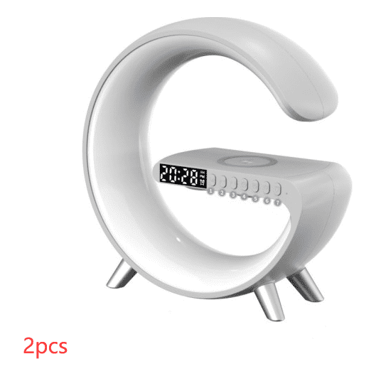 2023 New Intelligent G Shaped LED Lamp Bluetooth Speake Wireless Charger Atmosphere Lamp App Control For Bedroom Home Decor