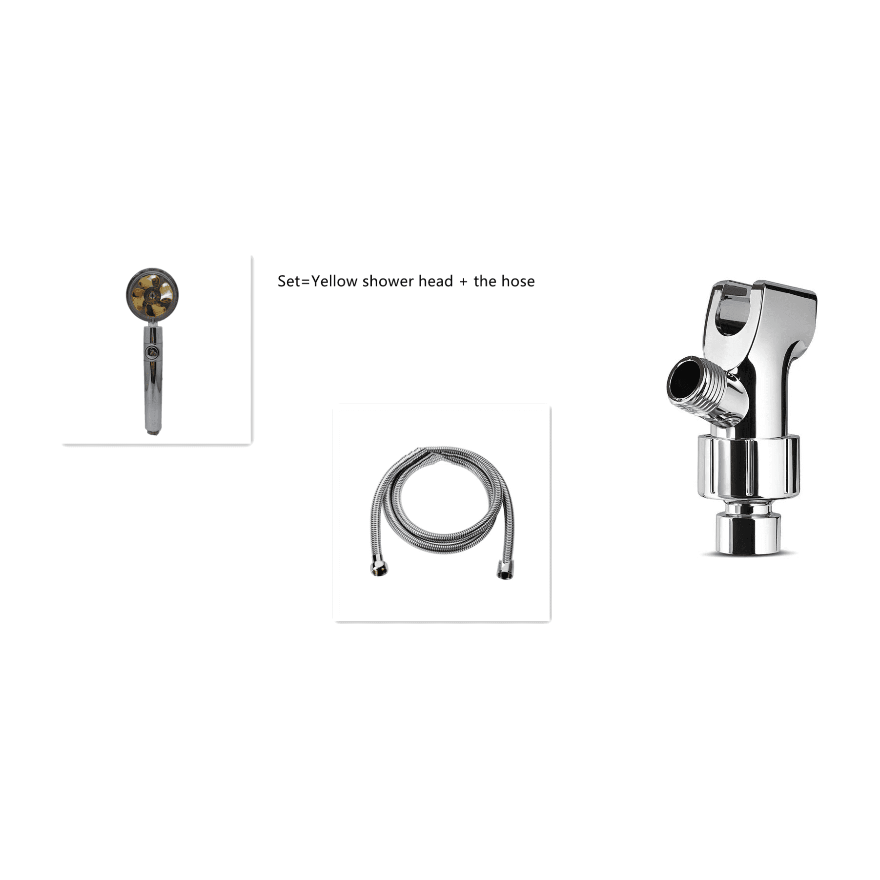 Shower Head Water Saving Flow 360 Degrees Rotating With Small Fan ABS Rain High Pressure Spray Nozzle Bathroom Accessories