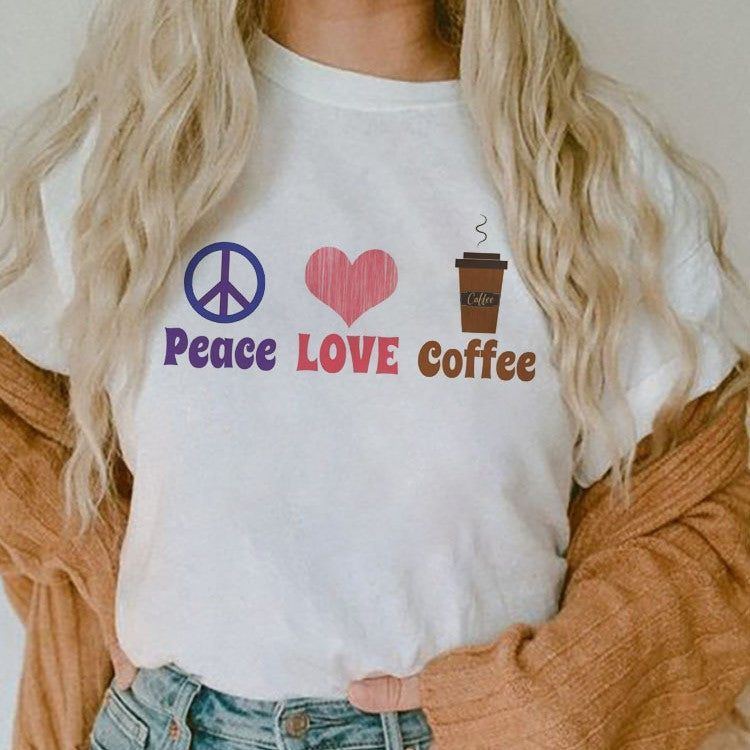 Women's Short-sleeved T-shirt Fashion Printed E Bottoming Shirt