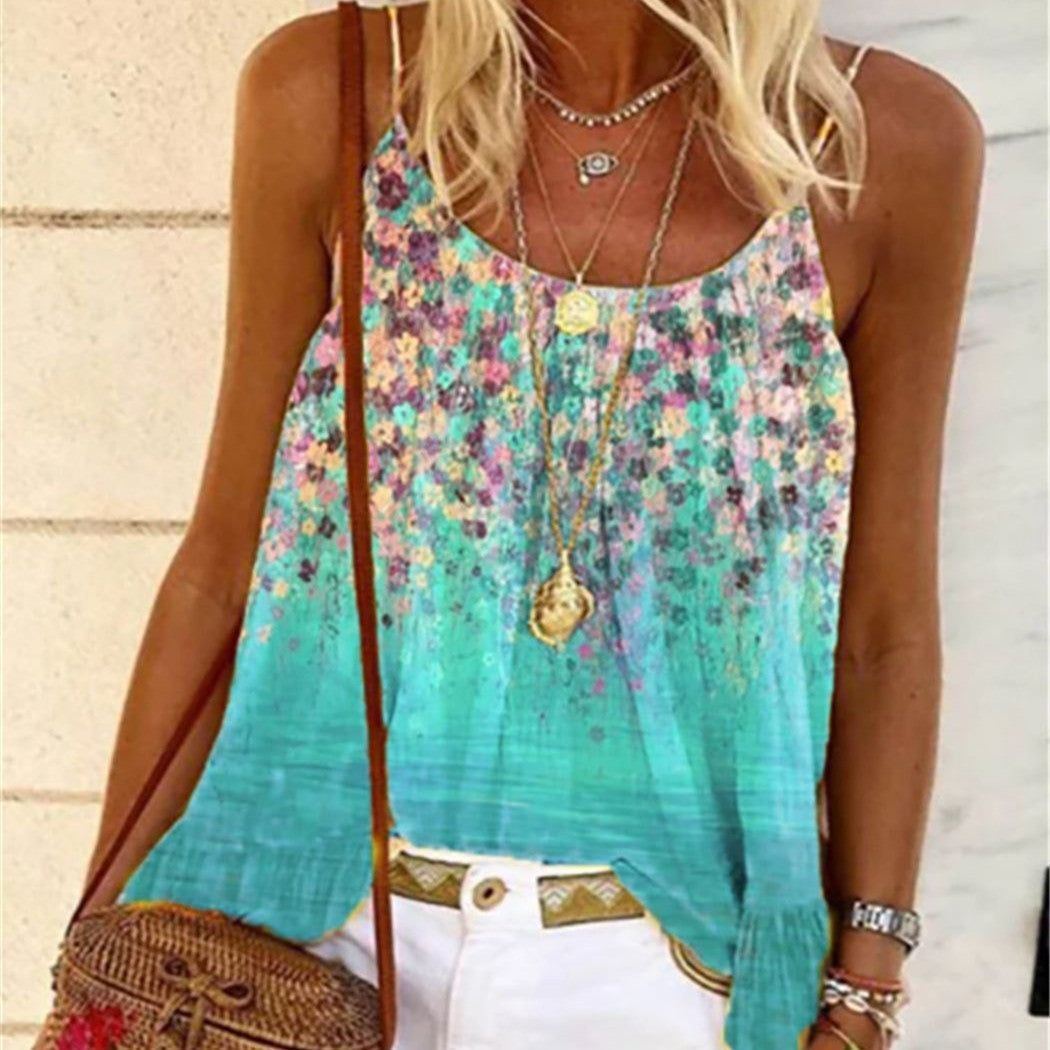New Printing Loose Cotton Women's Suspender Vest - Jointcorp