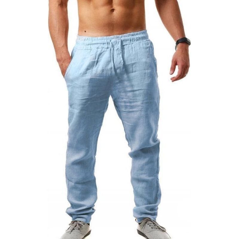 Summer Men's Breathable Linen Loose Leisure Sports Trousers - Jointcorp
