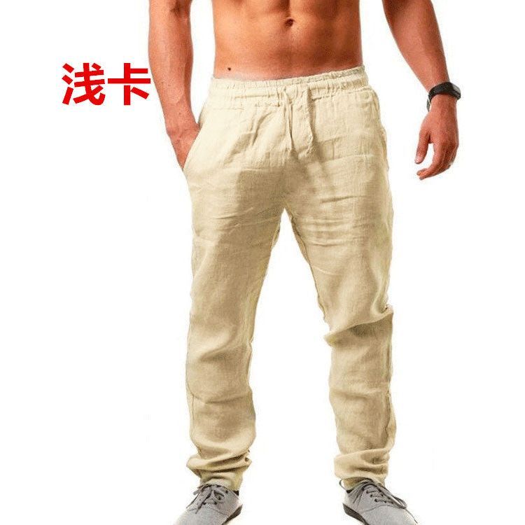 Summer Men's Breathable Linen Loose Leisure Sports Trousers - Jointcorp