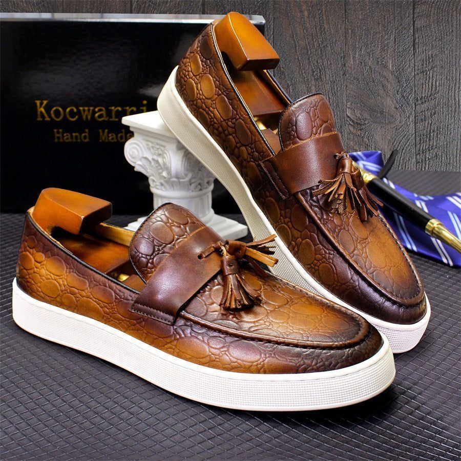 Men's Flat Casual Leather Shoes - Jointcorp