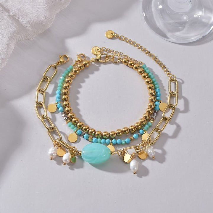 Multi-layer Twin Beaded Round Bracelet - Jointcorp