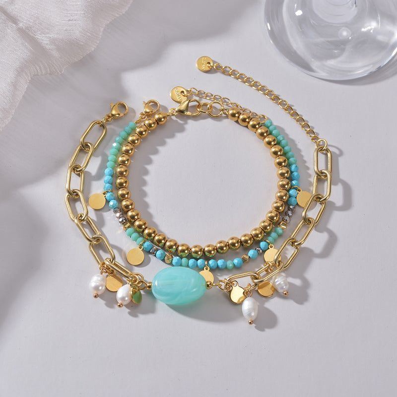 Multi-layer Twin Beaded Round Bracelet - Jointcorp